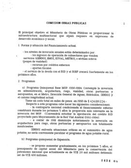Comisión de Obras Públicas. Síntesis de Informes Finales