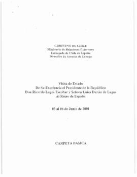 Visita de Estado de su Excelencia el Presidente de la República, don Ricardo Lagos E. y Señora Lu...