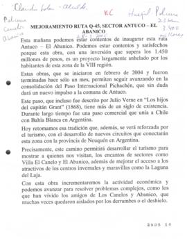 Mejoramiento ruta Q-45, Sector Antuco - El Abanico