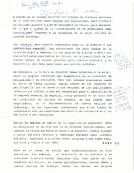 Apuntes para discurso de Ricardo Lagos relativo a la Mujer y el Trabajo
