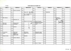 Agenda del Ministro Septiembre 1992. Cuadro