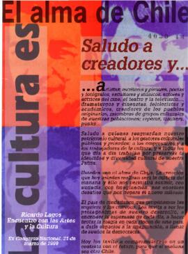Carpeta sobre campaña electoral de primarias de Ricardo Lagos, 1999