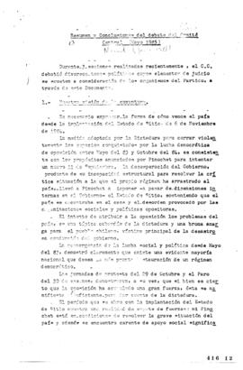 Resumen y Conclusiones del Debate del Comite Central Mayo 1985