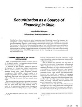 Securitization as a Source of Financing in Chile. Artículo