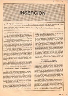 Inserción. Declaración del Partido Comunista