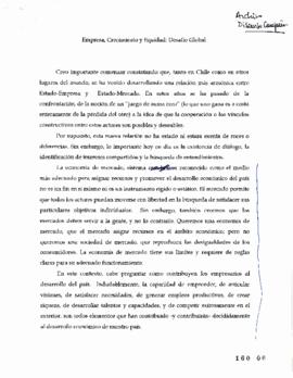 Discurso Empresa Crecimiento y Equidad: Desafío Global