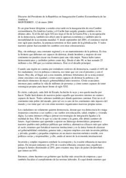 Discurso del Presidente de la República en Inauguración Cumbre Extraordinaria de las Américas