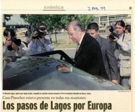 Los pasos de Lagos por Europa. Artículo de prensa