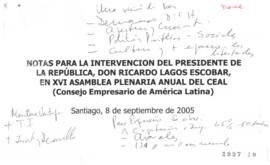 Notas para Intervención del Presidente de la República en Asamblea Plenaria Anual del Consejo Emp...