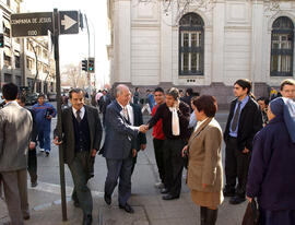 Caminata hacia el Palacio de la Moneda