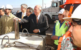 Primera piedra de la Autopista Urbana Américo Vespucio Nor-Poniente