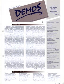 Revista Demos Nº 1 Nueva Cultura Política para Nuevo Siglo