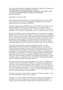 Intervención del Presidente de la República en Reunión con Ministro de Vivienda para Anunciar Med...