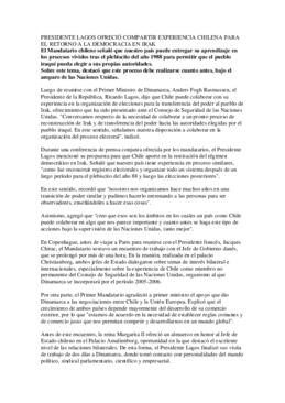 Conferencia de prensa junto al Primer Ministro de Dinamarca