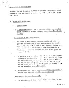Memorando de Conclusiones relativo a Plebiscito