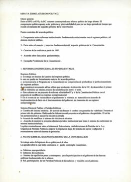 Acuerdo Político entre los Partidos por la Democracia Socialista y Democracia Cristiana